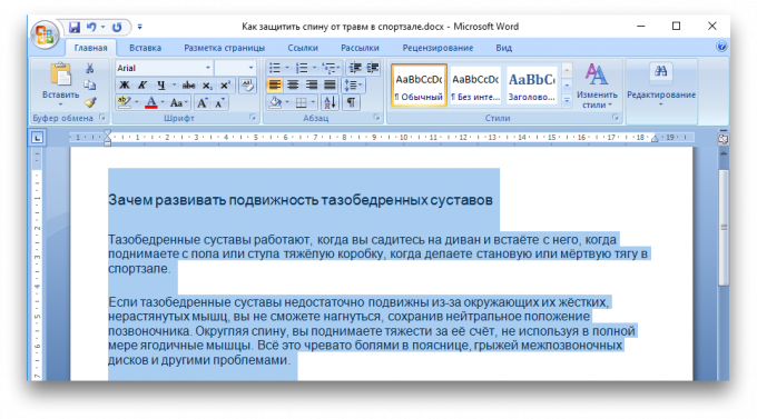 Microsoft Word klavye kısayolları