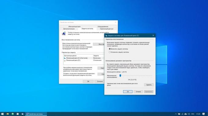 Yapılandırma Windows 10: Bir geri yükleme noktası oluşturma