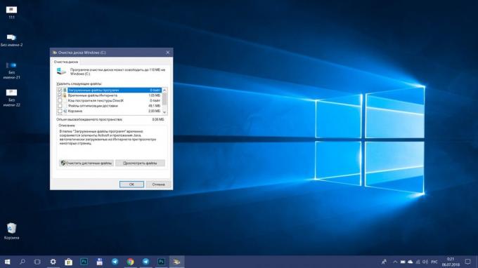 Nasıl Windows'u 10 hızlandırmak için. diski temizlemek