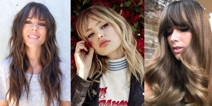 Trendy kadın saç kesimi 2019: Uzun saç hippi