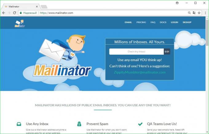 Geçici E-posta: Mailinator