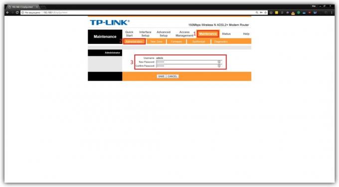 yönlendirici TP-Link TD-W8901N şifrenizi nasıl değiştirilir