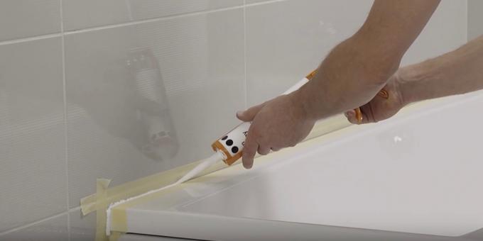 elleriyle banyosu takma: kontür dikiş tarafını düzenleyin