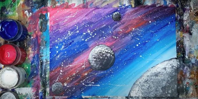 Guaj ile uzay nasıl boyanır: iki gezegen daha ekleyin