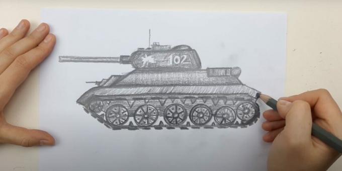 Basit bir kalemle bir tank çizmek