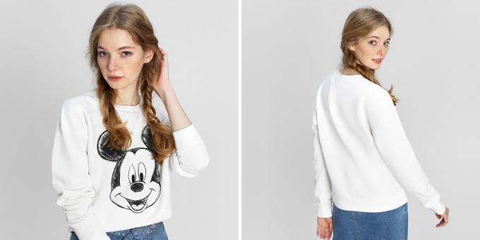 Mickey Mouse O'Stin baskılı sweatshirt