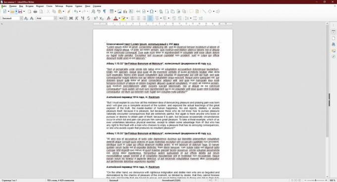 Metindeki karakter sayısını sayın: LibreOffice Writer