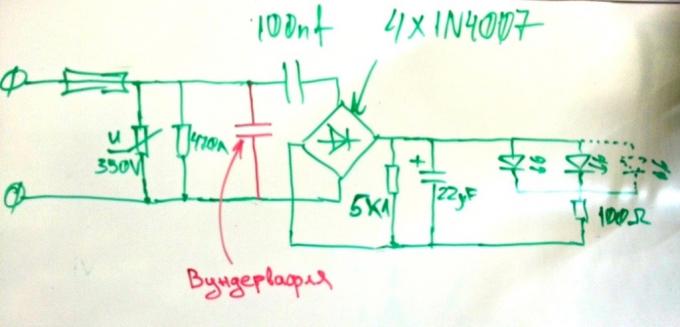 Elektrik Tasarrufu Box Şema kağıda temsil
