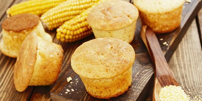 Mısır unu muffinleri nasıl yapılır: basit bir tarif