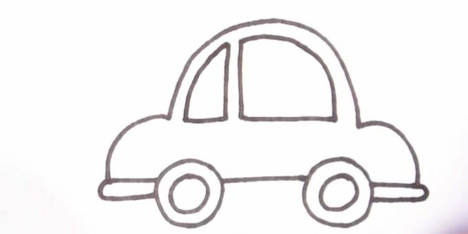 Bir araba nasıl çizilir: küçük bir pencere çizin