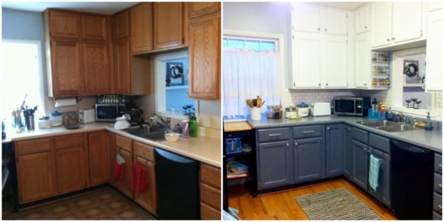 Mutfak: Eski set yeniden boyamak
