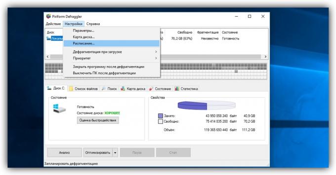 Defraggler kullanarak Windows XP'de Disk Birleştirici