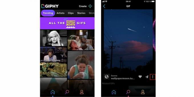İPhone Kilit Ekranı: Giphy'yi Başlatın ve Menüyü Açın