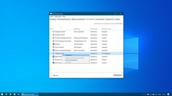 Windows 10 yapılandırma: Devre dışı gereksiz autostart uygulamaları