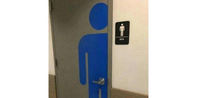 Erkekler tuvaletinde kapı kolu