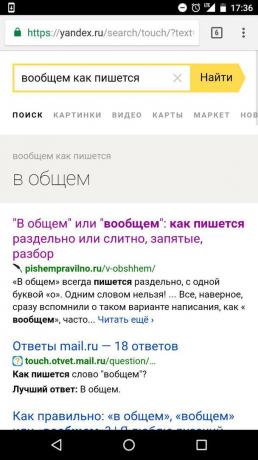 "Yandex": Doğru yazımın arama