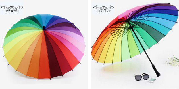 çok renkli şemsiye