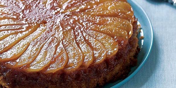 karamelize armut ile ters kek