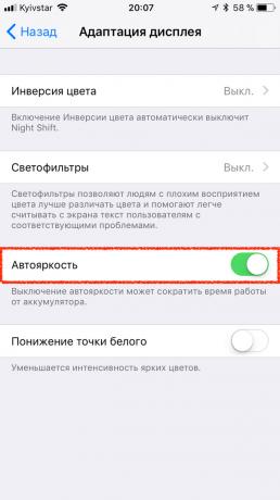 iOS 11 Otomatik Parlaklık