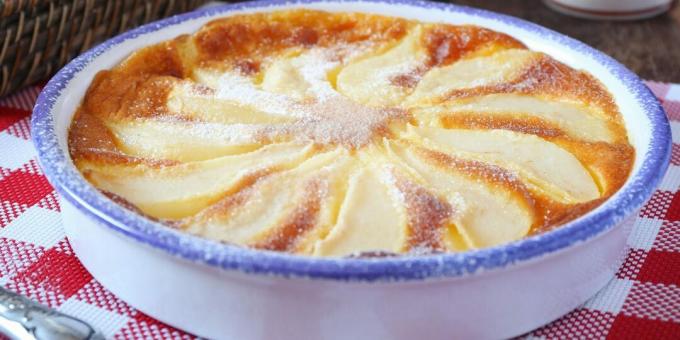 Armut ve hindistan cevizi ile Clafoutis