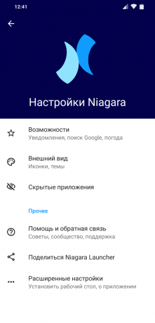 Android Niagara Launcher için Fırlatıcı: Ayarlar