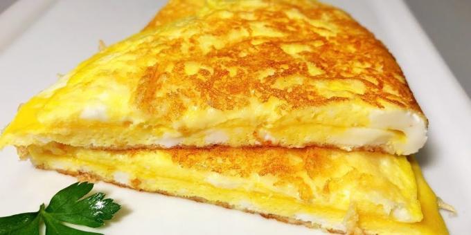 Hızlı kahvaltı: gevrek peynir kabuk omlet