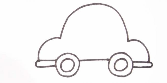 Bir araba nasıl çizilir: arabanın altını boyayın