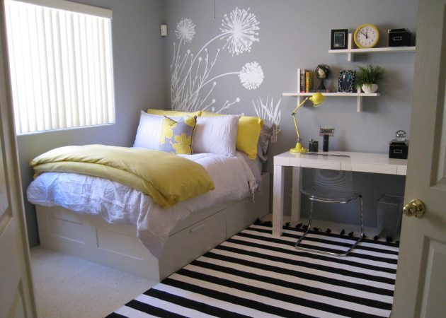 Küçük yatak odası: vurgu rengi