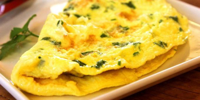 egzersiz öncesi ne yemek: sebzeli omlet