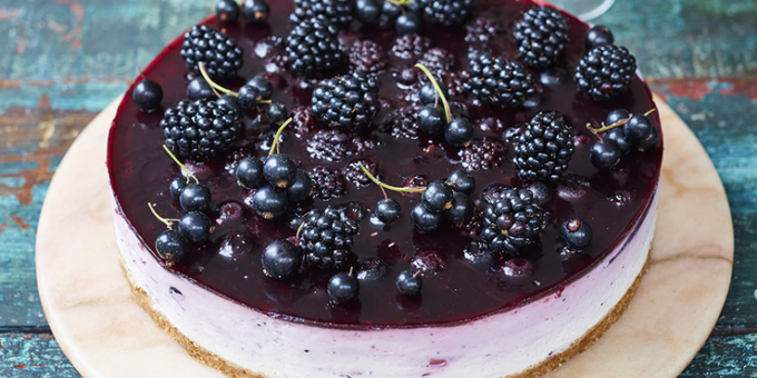 Cheesecake tarifleri: Berry cheese cake Ombre pişirme olmadan