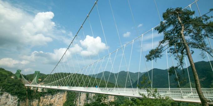 En korkunç köprüler: Zhangjiajie cam köprüsü