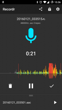 Android için Recordr - tam kontrol seçenekleri ile yüksek kaliteli ses kayıt cihazı