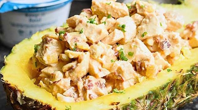 tavuk ve ananas Baharatlı salata