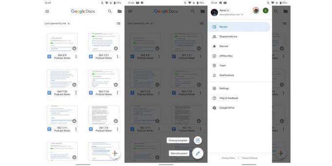 Android için «Google Dokümanlar yeni tasarımı