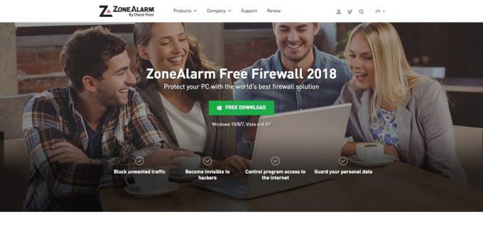 Güvenlik duvarları. ZoneAlarm Free Firewall 2018