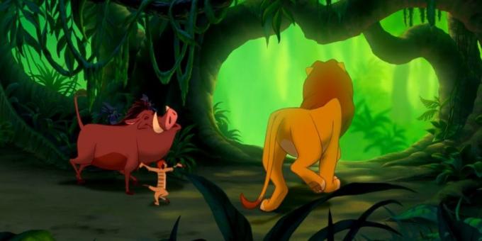 Karikatür "Aslan Kral": gerçekçi bir şekilde tasvir hayvanlar