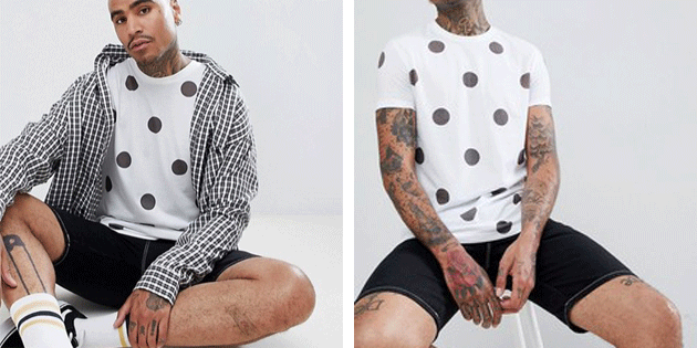 Avrupa mağazalarından Fashionable erkek tişörtleri