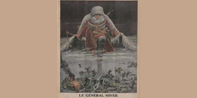 Rus İmparatorluğu Tarihi: "General Kış Alman ordusunda ilerliyor", Louis Bomblay, Le Petit Journal, Ocak 1916. 