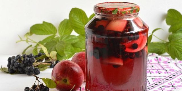 kış için Komposto chokeberry ve elma: Chokeberry tarifleri