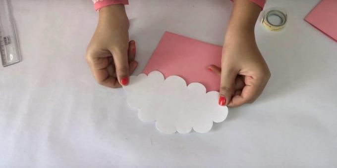Kendi elleriyle doğum günü kartı: tutkal bulut