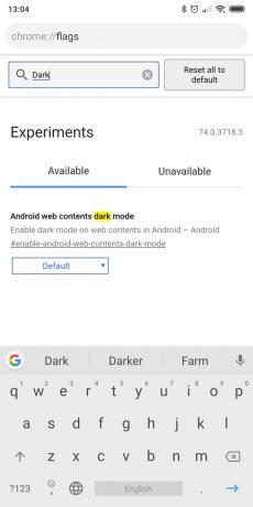 Chrome'da Gece modu: Android web içeriği karanlık modu