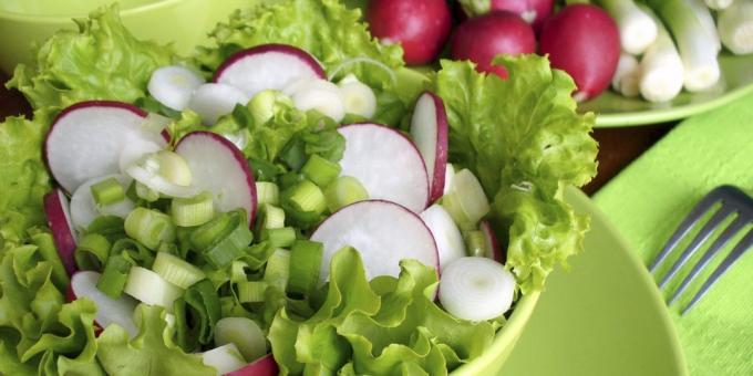 turp ve frenk soğanı ile Salata