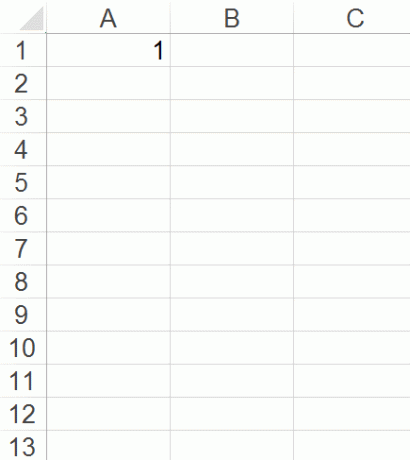 Excel'de Otomatik Tamamlama numaralar
