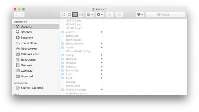 MacOS komutları: Gizli dosya ve klasörleri