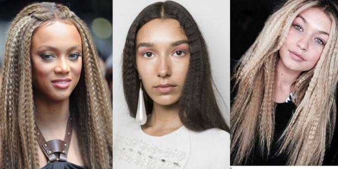 2019 yılında moda kadın saç modelleri: düzeltilmiş dalga dalgalanma