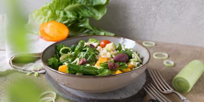 Kril etli ve sebzeli hafif salata
