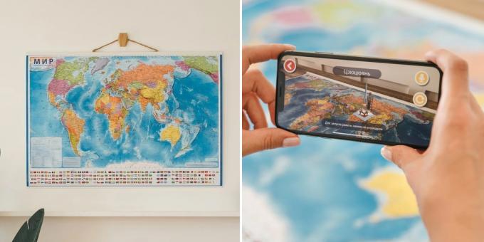 1 Eylül'de bir çocuk için hediyeler: dünyanın duvar haritası