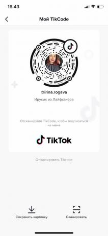 sosyal ağ TikTok da Profil