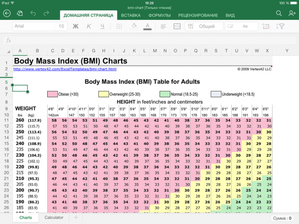 vücut kitle indeksi hesaplamak için Excel hesap