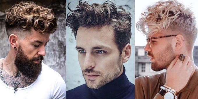 Trendy erkek saç kesimi 2019: kıvırcık anderkat